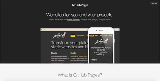 Github pages free web hosting